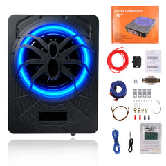 10" Aktiv-Slim-Subwoofer mit RGB-LED & Bluetooth-App – 1200W Peak 