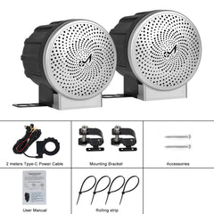 Motorrad-Lautsprecherset IP67 – Wasserdichter 12V Bluetooth-Lautsprecher mit Steuerung 