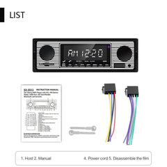 1-DIN-Autoradio mit Bluetooth, USB & Retro-Design – MP3-Player 