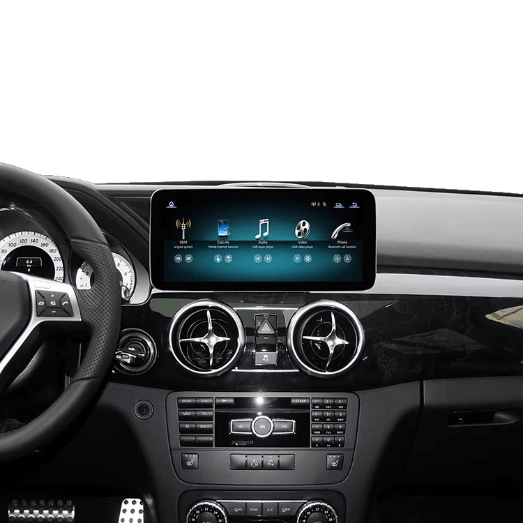 Mercedes-Benz GLK 08-15 – 10,25" Radio med Apple CarPlay og Android Auto indbygget i interiøret