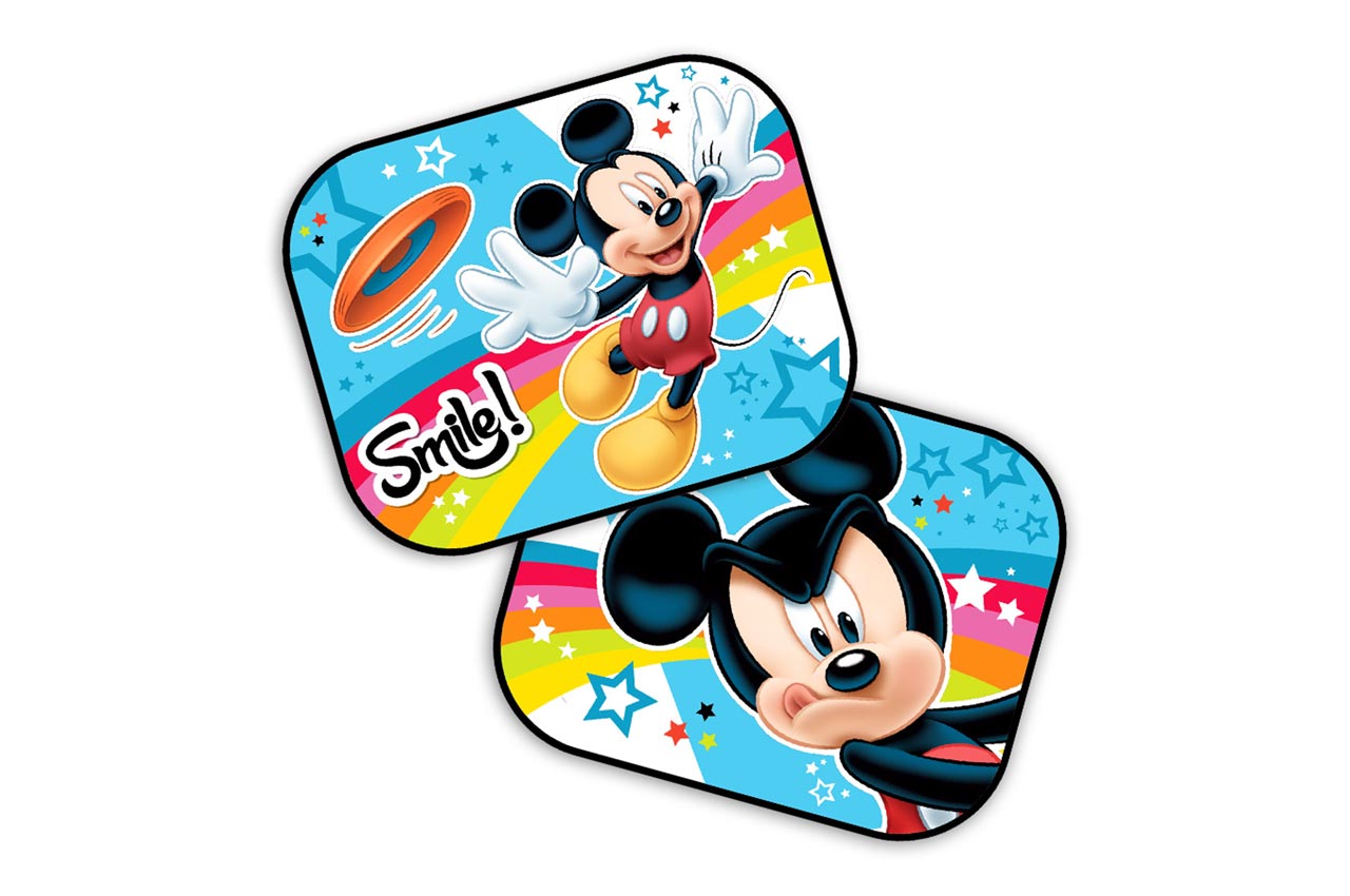 Auto-Sonnenschutz mit farbenfrohem Mickey-Design, 44 x 35 cm