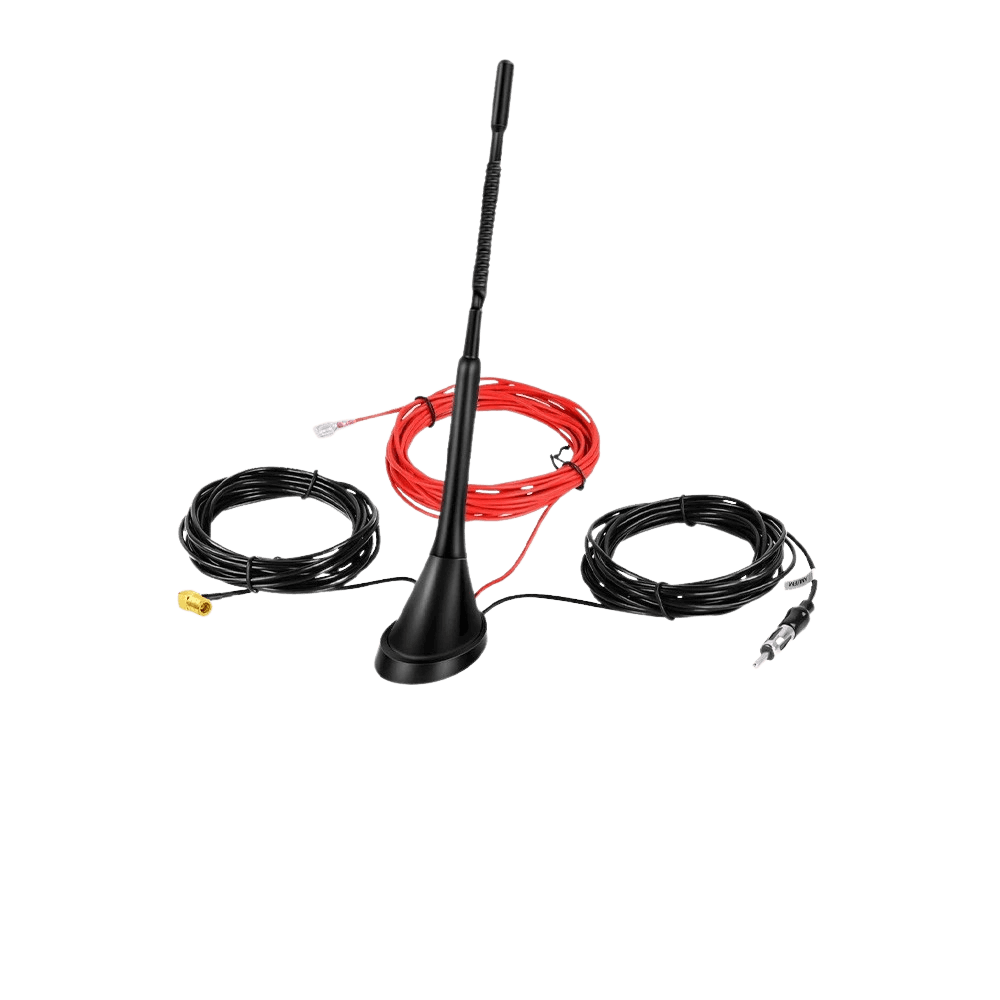 Auto-Dachantenne – 29 cm, 5 Meter Kabel, DAB/DAB+/FM/AM mit flexibler Montage und SMB-Stecker.