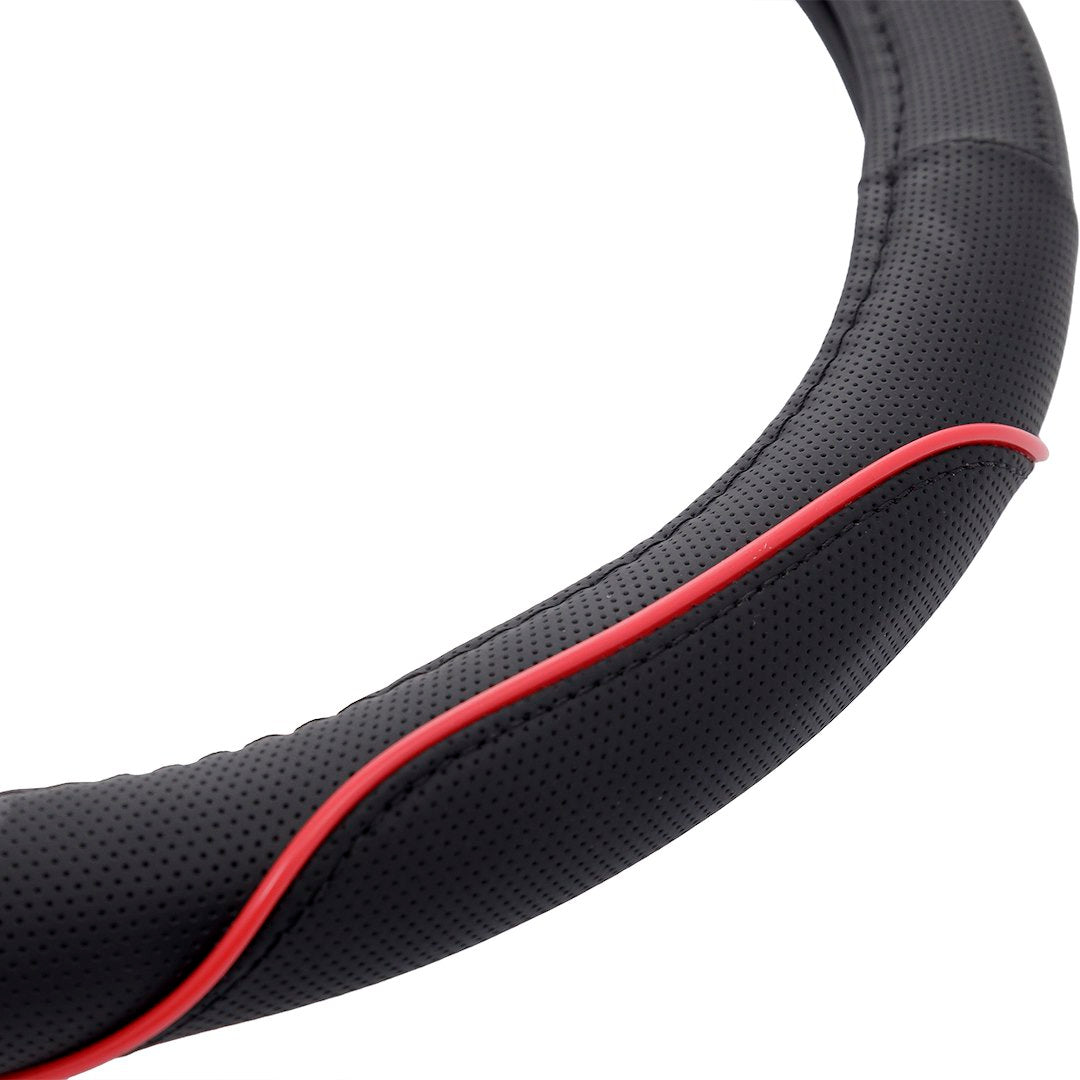 Lenkradbezug für Lenkräder von 36,8–39,4 cm in Schwarz/Rot